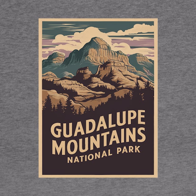 Guadalupe Mountains National Park Poster Illustration by Perspektiva